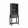 ID USA 212924 Wine Cabinet Distressed Grey