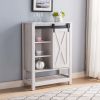 ID USA 202849 Wine Cabinet White Oak