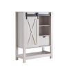 ID USA 202849 Wine Cabinet White Oak