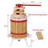 4.8 Gal Manual Presser Juicer Fruit Wine Press for Wine Making Juice Vegetable