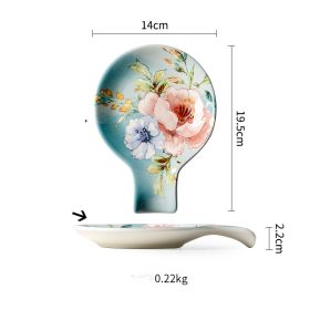 French Underglaze Ceramic Dinner Plate Dim Sum Tray (Option: Spoon Snack Plate)