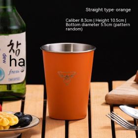 Camping Tableware Single Layer Coffee Cup Ins Style (Option: 350ml Orange Camping Cup)