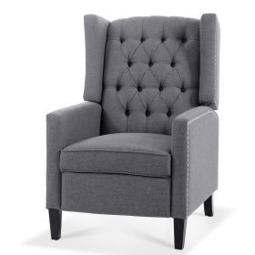 27.16" Wide Manual Wing Chair Recliner (Color: Grey)