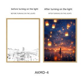 Couple Watch Fireworks Healing Lighting Painting Small Night Lamp Pendulum Painting (Option: AKMD 10-Small Size Style 1)